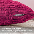 Aegero Pack of 2 Corduroy Decorative Throw Pillow Covers 12x20 Inch Soft - Image 3