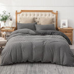 PURE ERA Jersey Knit Duvet Cover Set 100% T-Shirt Heather Cotton Super Soft - Image 6