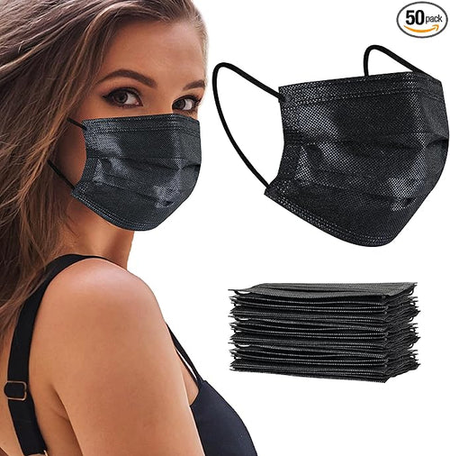 akgk 50Pcs Disposable Face Masks, 3 Ply Disposable Masks by akgk