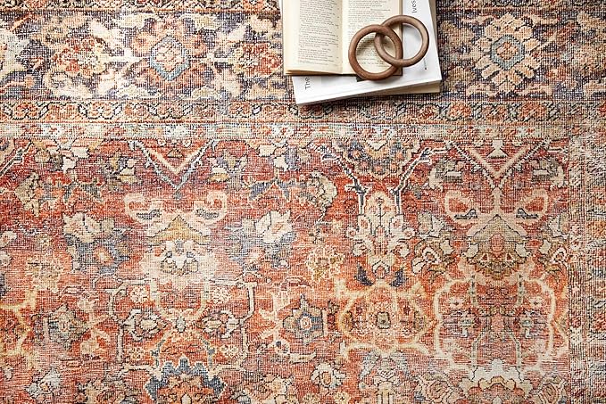 Loloi Layla Collection LAY-02 Spice/Marine 2'-6" x 7'-6" .13" Thick Runner Rug - Image 10