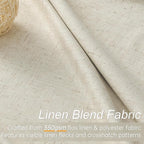 Topfinel 92 Inches Long Custom Tan Black Out Custom Drapery Panels, Burlap - Image 4
