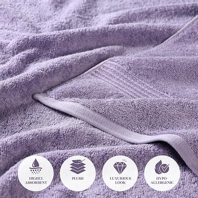 Superior Egyptian Cotton 8-Piece Towel Set, Guest Bath Decor Essentials - Image 8