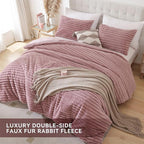 Smoofy Fluffy King Size Comforter Set 3 Pieces - Image 4