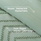 Andency Sage Green King Comforter Set, Boho Soft Fluffy Warm Lightweight - Image 5