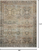 Loloi Layla Collection LAY-03 Olive/Charcoal 7'-6" x 9'-6" .13" Thick Area Rug - Image 2