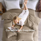 JELLYMONI 100% Washed Cotton Duvet Cover King – Soft, Breathable Linen-Look - Image 8