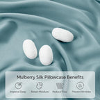 INFIIXSO Silk Pillow Cases 2 Pack Standard Size, Ultra Smooth & Soft Mulberry - Image 2