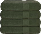 GLAMBURG Premium Cotton 4 Pack Bath Towel Set by GLAMBURG