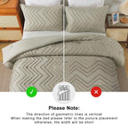 Andency Oatmeal Comforter Set Full Size, Boho Soft Warm Tufted Bedding - Image 5