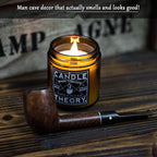 Candle Theory Man Cave Stuff Men 4oz Candles Set of 3, Crackling Woodwick - Image 2