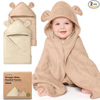 KeaBabies 2-Pack Hooded Baby Towels by KeaBabies