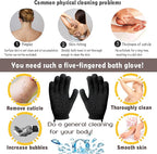 MIG4U Shower Exfoliating Scrub Gloves, Bathing Gloves Body Wash Dead Skin - Image 3