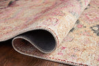 Loloi Layla Collection LAY-17 Pink/Lagoon 2'-6" x 9'-6" .13" Thick Runner Rug - Image 5