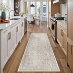 Taupe Runner Rug 2'6"x8' Washable Carpet by PureCozy