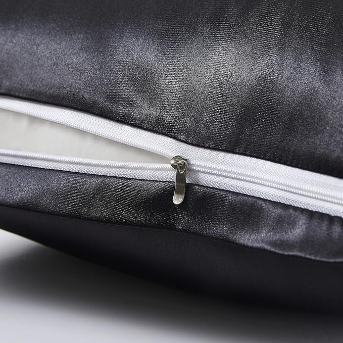 Satin Pillowcases with Zipper （20x36）, King Size Pillowcases Set of 2 - Image 5