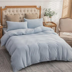 PURE ERA Jersey Knit Duvet Cover Set 100% T-Shirt Cotton Super Soft Comfy 3pc - Image 5