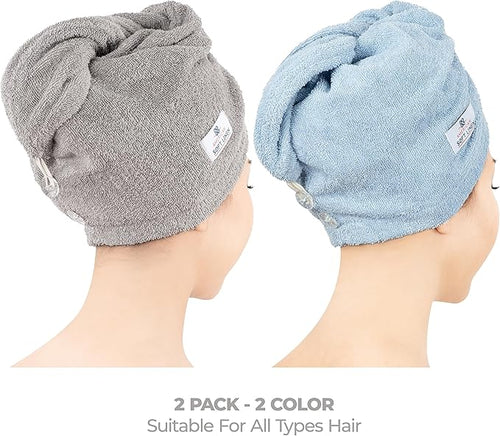 American Soft Linen 100% Cotton Hair Towels - Image 2