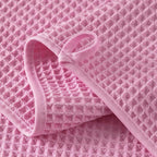 Microfiber Waffle Bath Towels, 4 Pieces, Fast Drying, Lint Free 430 GSM - Image 3