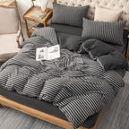 PURE ERA Jersey Knit Duvet Cover Set 100% T-Shirt Heather Cotton Super Soft - Image 4
