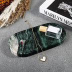 Koville Green Marble Tray for Bathroom Countertop, Stone Jewelry Dish Candle - Image 5