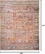 Loloi Layla Collection LAY-02 Spice/Marine 9'-0" x 12'-0" .13" Thick Area Rug - Image 2