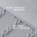 Andency Silver Grey Oversized Super King Comforter Set 120x120, Extra Large - Image 5