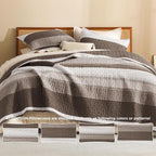 Litanika California King Quilt Set Brown - Image 5
