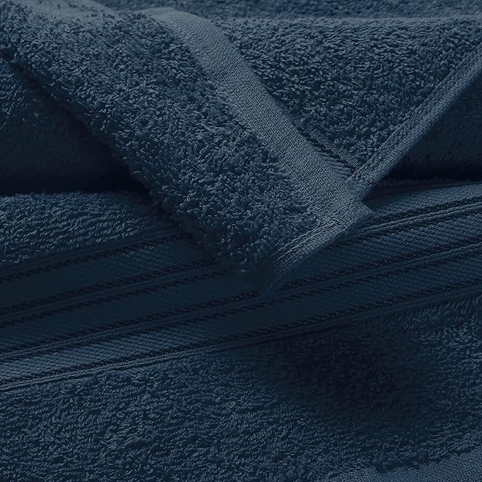 BOUTIQUO 6 Pack Cotton Towel Set, Contains 2 Bath Towels 28x55 inch, 2 Hand - Image 2