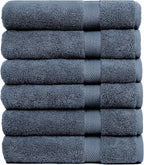 Pleasant Home Bath Towels Set of 6 100% Cotton, 515 GSM | Lightweight, Soft & by PH+Pleasant+Home