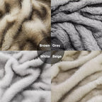 Heated Electric Blanket Throw, Octrot 50"X60" Faux Fur Heating Blanket Luxury - Image 8