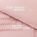 Andency Pink Comforter Set Queen, Boho Cute Girls Women Soft Fluffy Warm - Image 5