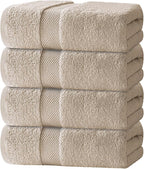 White Classic Luxury Bath Towels Set of 4 Large by WhiteClassic