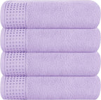 GLAMBURG Ultra Soft 4 Pack Oversized Bath Towel Set 27x54 inches, 100% Cotton by GLAMBURG