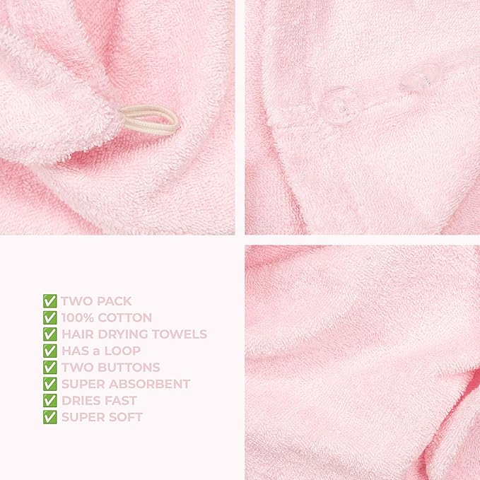 American Soft Linen 100% Cotton Hair Towels - Image 5