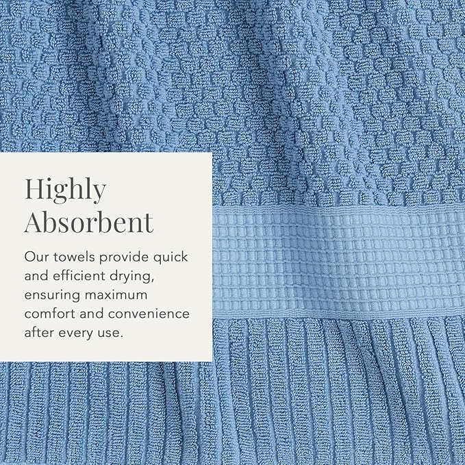 NY Loft 100% Cotton Hand Towel 6 Pack | Super Soft & Absorbent Quick-Dry Hand - Image 6