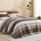 Litanika California King Quilt Set Brown by Litanika