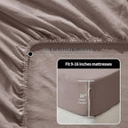 LBRO2M 100% Pure Linen Sheet Set Deep Pocket Up to 16" Bed Sheets Sets - Image 3