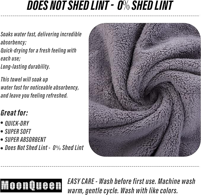 MOONQUEEN 6 Pack Premium Hand Towels - Image 4