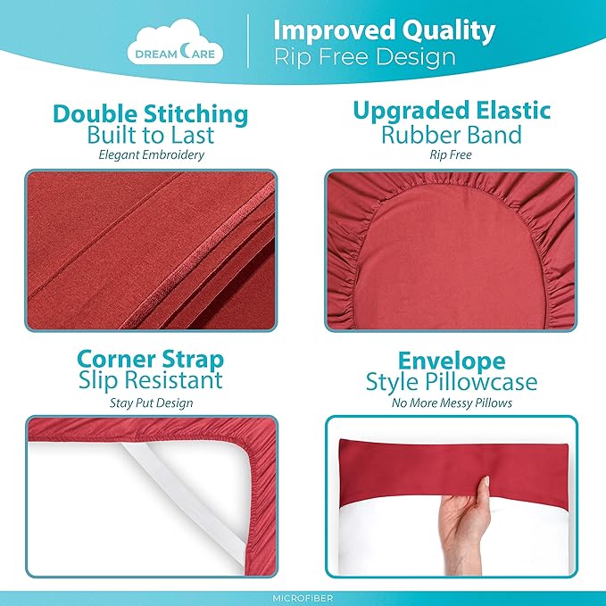 DREAMCARE King Size Sheets Set - Image 6