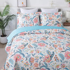 BEDIFANY Garden Cotton Filling Queen Size Quilt Set - Image 2