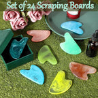 Sherr 24 Pcs Gua Sha Facial Tool Resin Gua Sha Massage Tool Heart Shaped Gua - Image 4