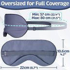 Sleep Mask - Navy Gray, 100% Viscose Derived from Bamboo - Lightweight Eye Mask - Image 9