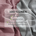 LBRO2M 100% Pure Linen Sheet Set Deep Pocket Up to 16" Bed Sheets Sets - Image 3