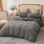 PURE ERA Jersey Knit Duvet Cover Set 100% T-Shirt Heather Cotton Super Soft - Image 5