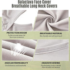 SATINIOR 3 Piece Balaclava Face Cover Sun Protection Neck Cover Summer - Image 4
