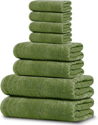 Tens Towels Pack of 8 Towels Set, 2 Extra Large Bath, 2 Hand, 4 Washcloths by TensTowels