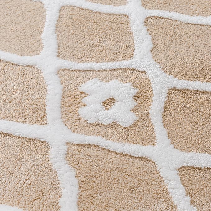 Beige 5x7 Area Rug Moroccan Shag Living Room Washable Carpet Soft Non Shedding - Image 6