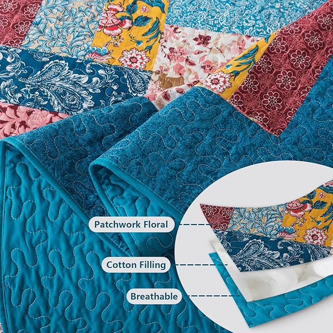 BEDIFANY Cotton King Quilt Set - Image 4