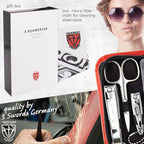 3 Swords Germany – brand quality 8 piece manicure pedicure grooming kit set - Image 6