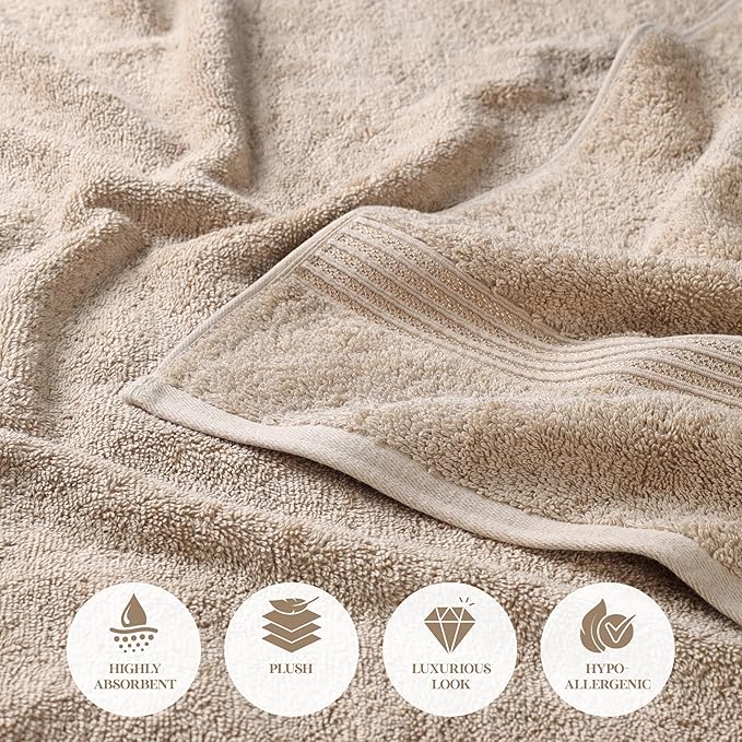 Superior Egyptian Cotton 9-Piece Towel Set, Guest Bath Decor Essentials - Image 8